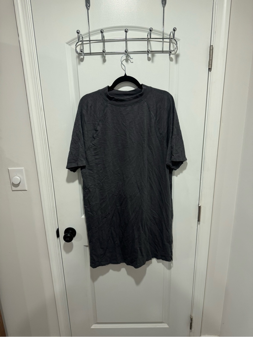 Universal Mini Dress - Charcoal Gray Short Sleeve